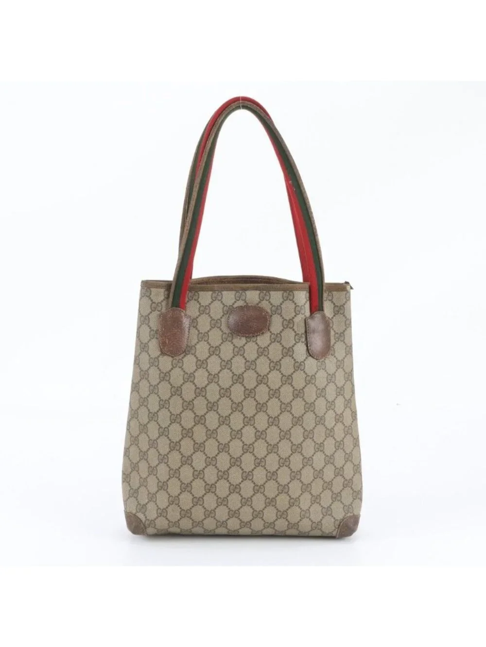 Gucci Vintage GG Supreme Sherry Line 58 02 Leather Tote Bag Document